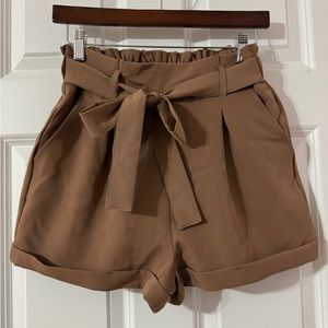 Paper Bag Cuffed Shorts
